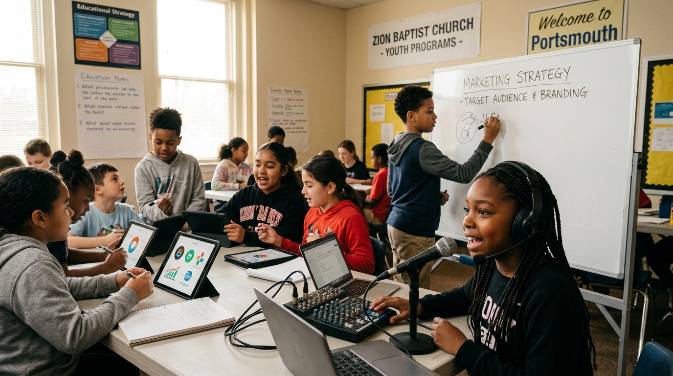 Portsmouth Youth Unleash Creativity, Learn Marketing Skills at Zion Baptist Church