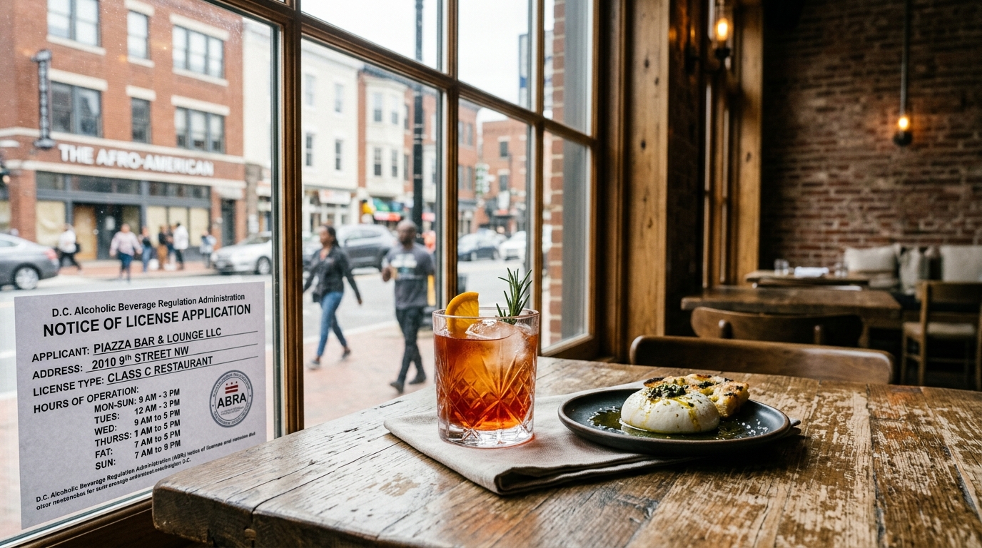Piazza Bar & Lounge Set to Bring New Flavor to D.C.'s Vibrant 9th Street NW