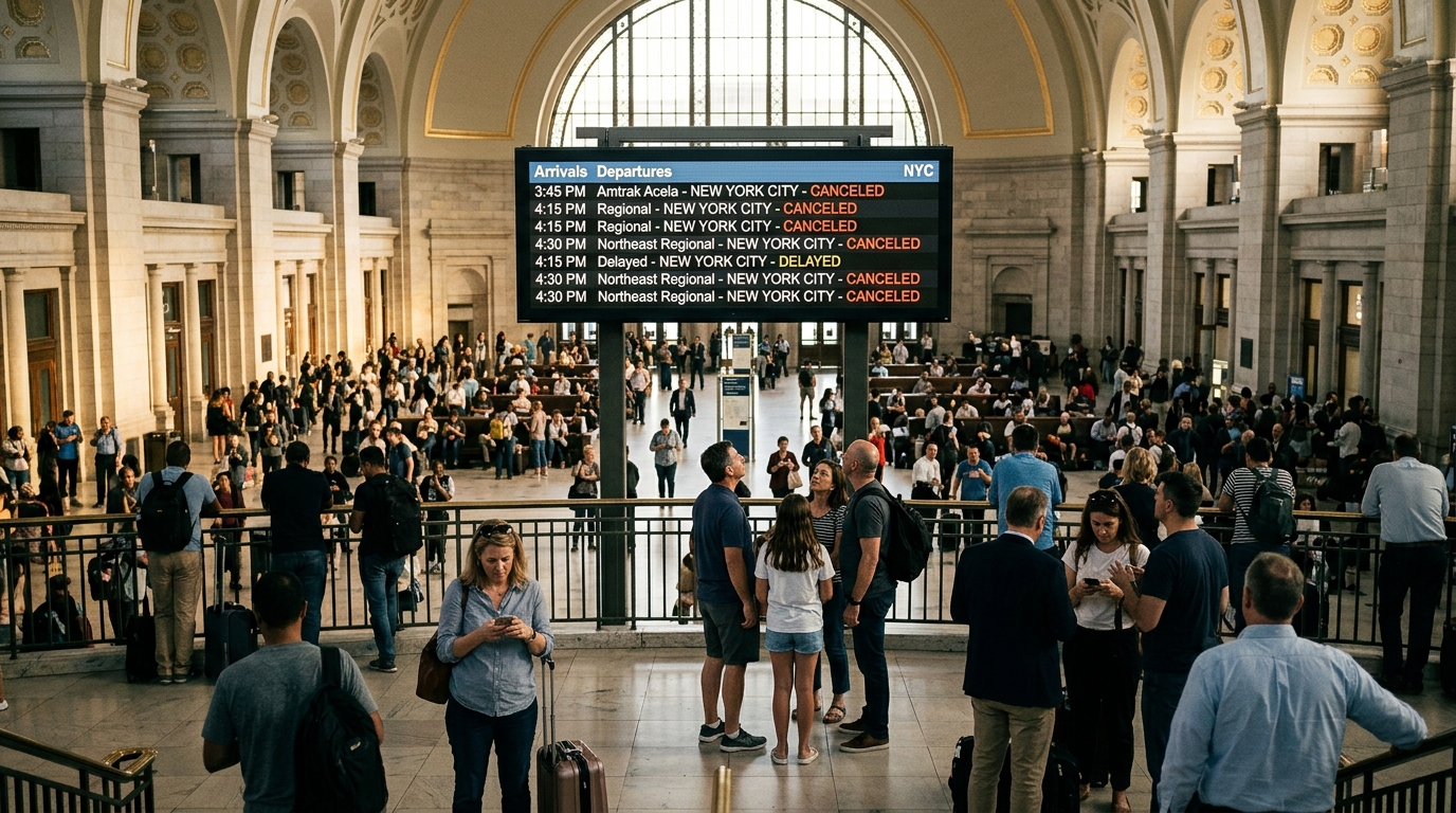 Amtrak Service Between DC and NYC Halted After Penn Station Train Fire
