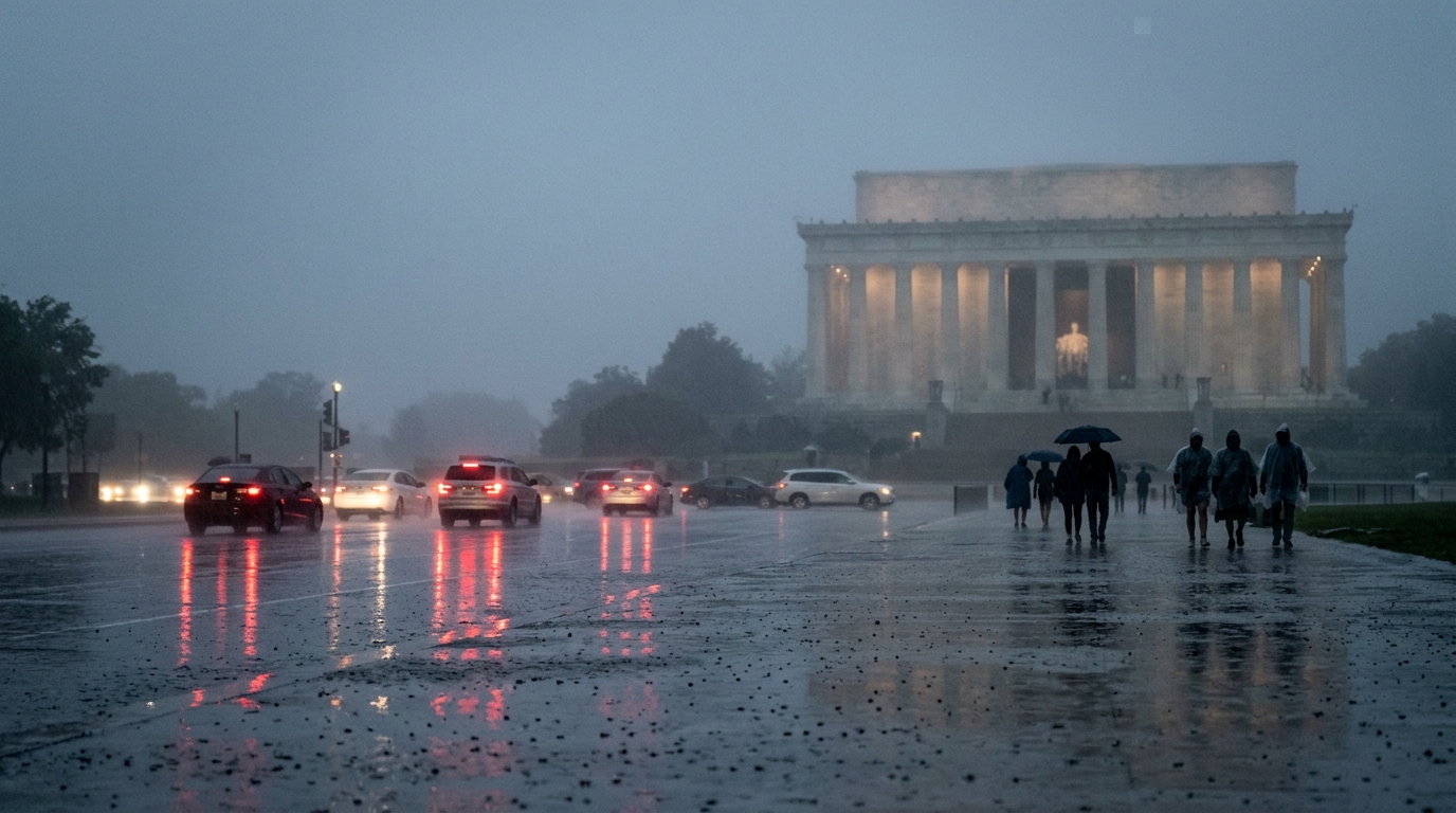 Fog and Rain Shroud D.C., Disrupting Memorial Day Observances