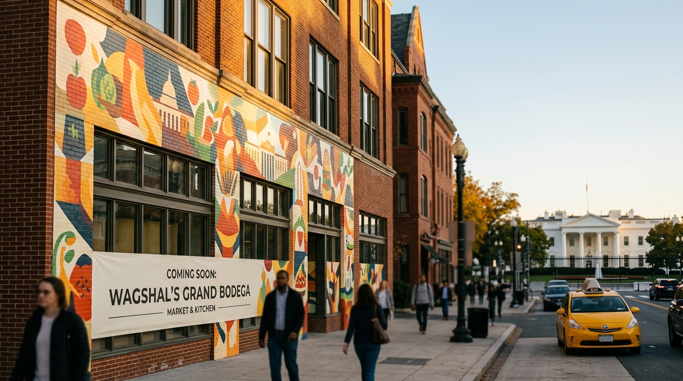 Artwork Unveiled at Wagshal's Grand Bodega on Pennsylvania Avenue NW, Signaling Progress