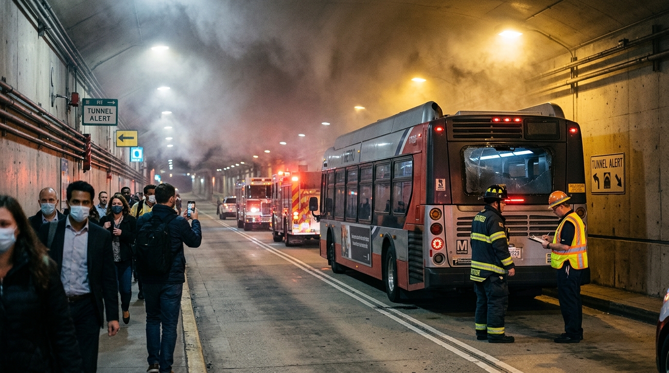 Metro Bus Fire Fills DC Tunnel with Heavy Smoke, Raising Transit Safety Concerns
