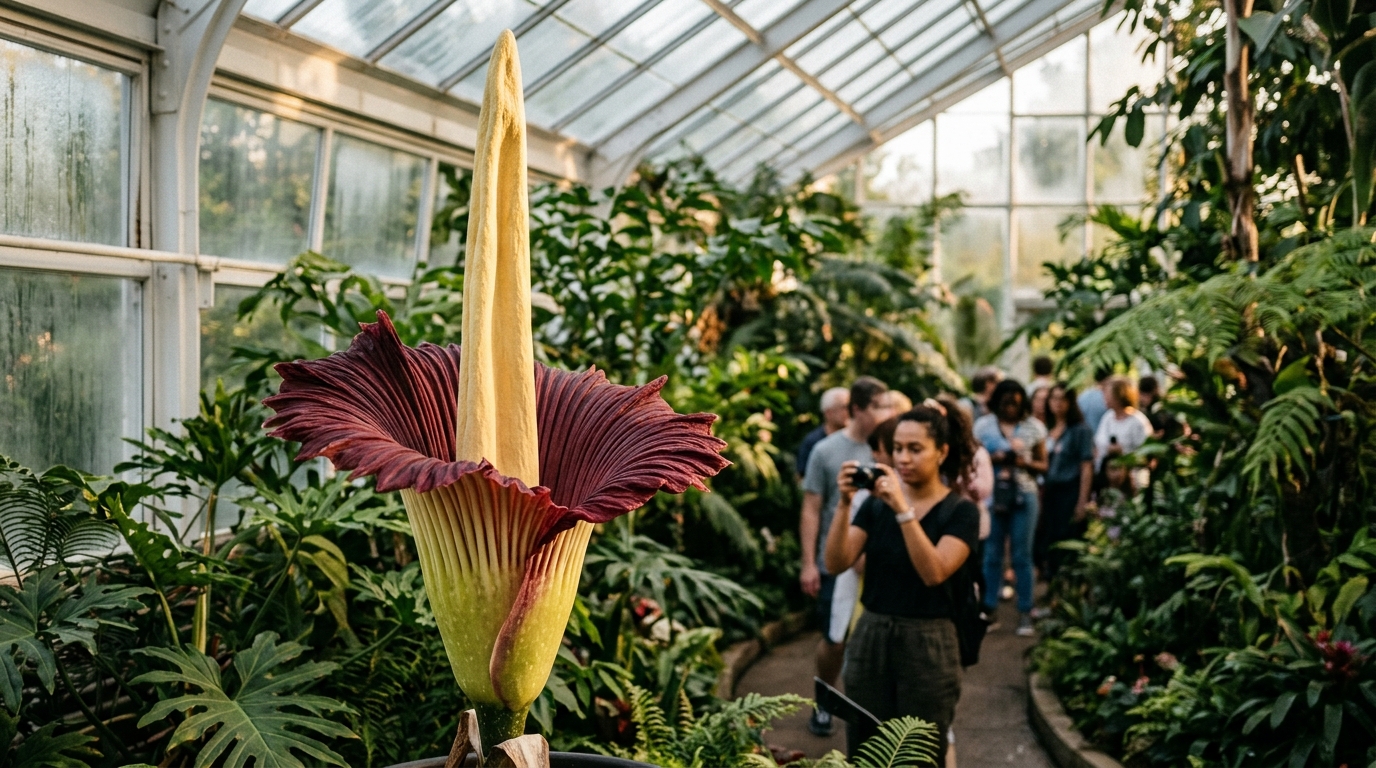 Stinky Spectacle: Corpse Flower Unleashes Its Infamous Odor at U.S. Botanic Garden