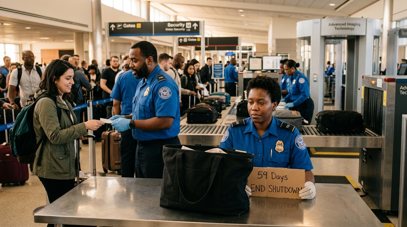 Reagan National TSA Workers Urge Action as DHS Shutdown Nears 60 Days, Impacting DMV