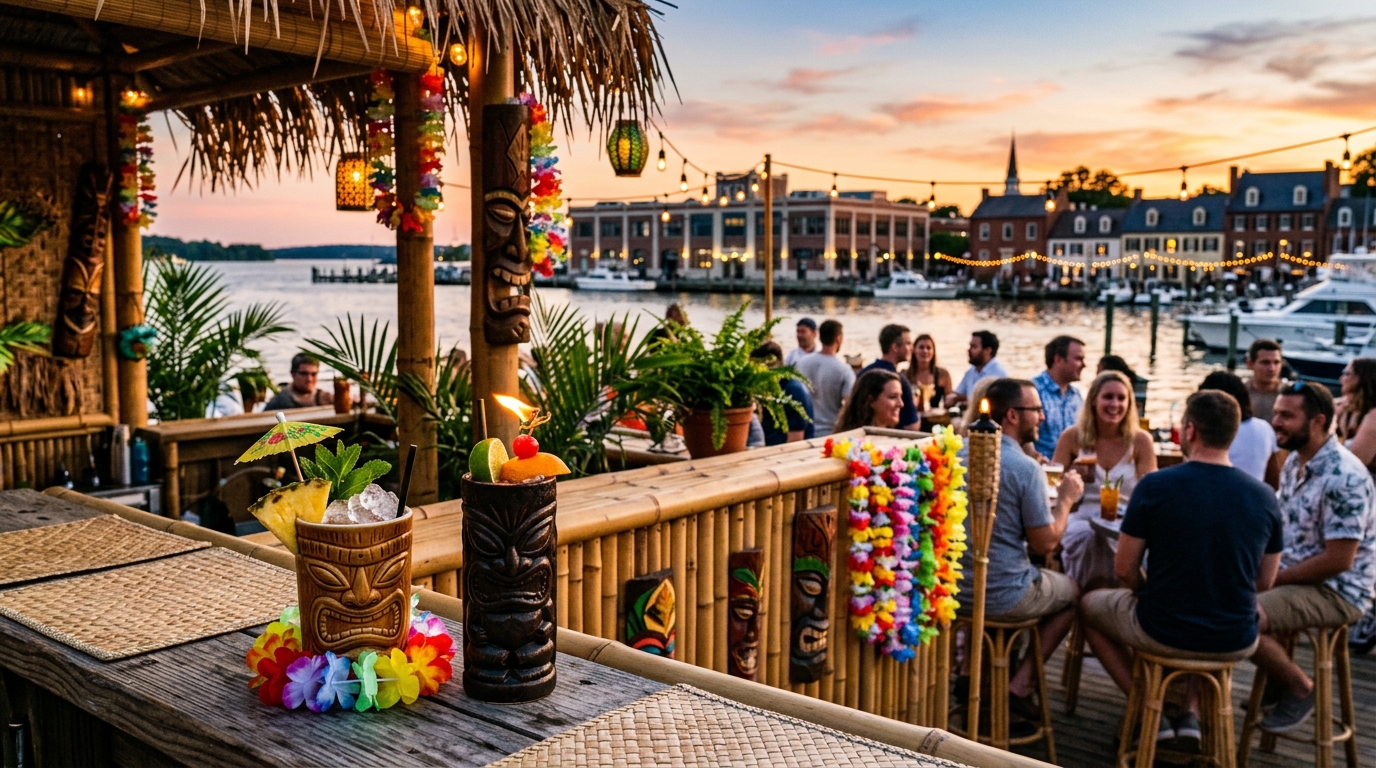 Alexandria Waterfront Welcomes New Tiki Pop-Up Bar for Warmer Season