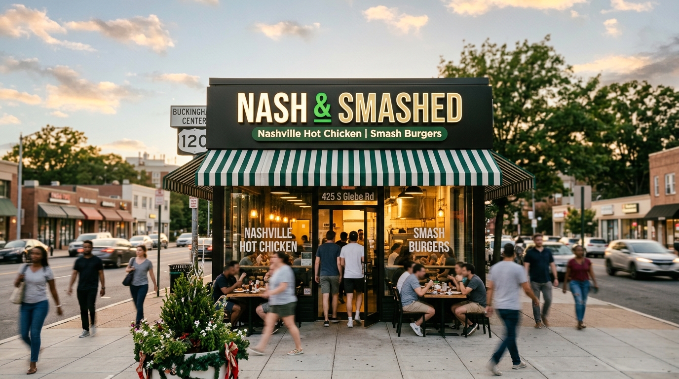 Nash & Smashed Brings Nashville Hot Chicken and Smash Burgers to Arlington's Buckingham Center