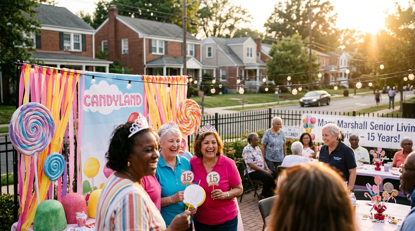 Mary Marshall Senior Assisted Living Celebrates 15 Years with Sweet 'Candyland' Bash in Penrose