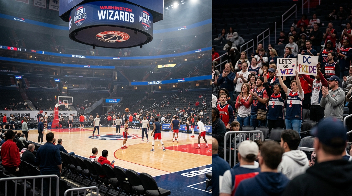 Washington Wizards Host Open Practice at Capital One Arena, Engaging DC Fanbase