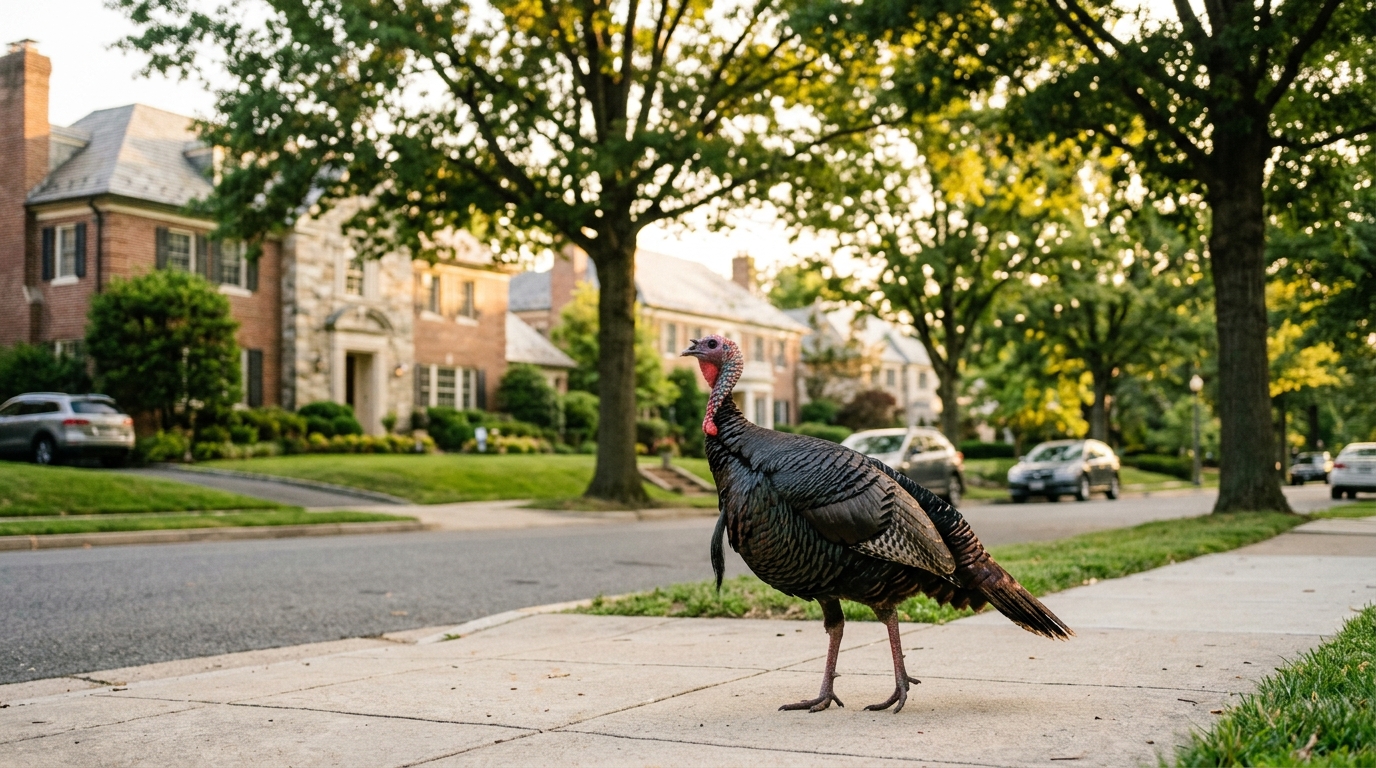 Wild Turkeys Spotted Roaming Crestwood Neighborhood Streets