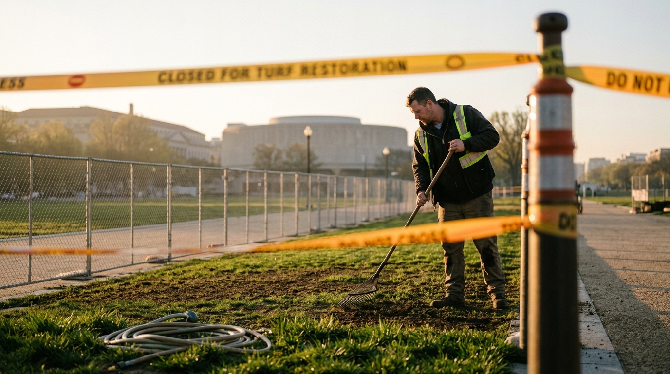National Mall and Memorial Park Sections Closed Through January for Turf Restoration