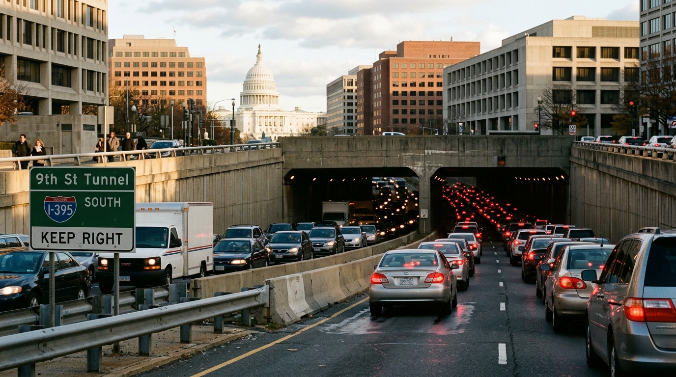 9th Street Tunnel Snarls Continue, Creating Downtown DC Commuter Headaches