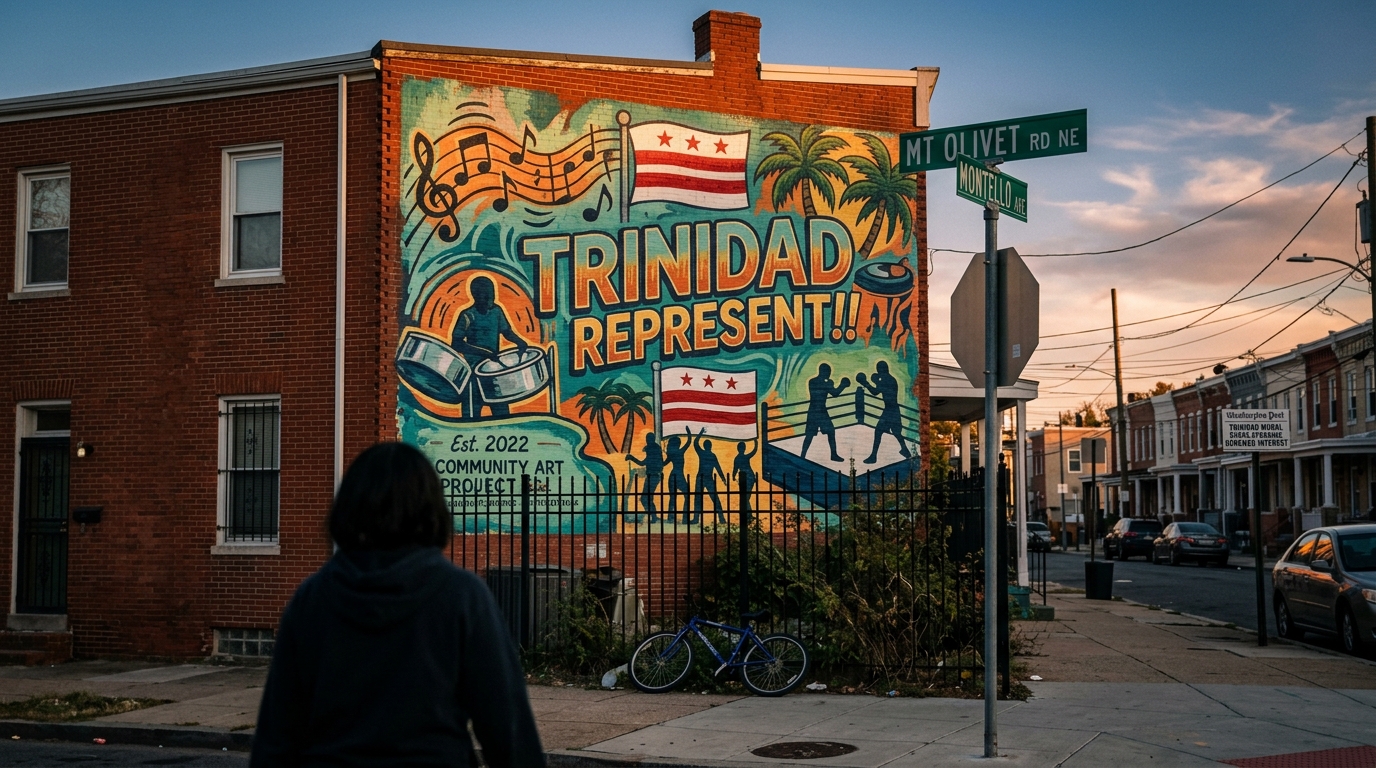 Vibrant Trinidad Mural Adds Local Flair to Mount Olivet Road Streetscape