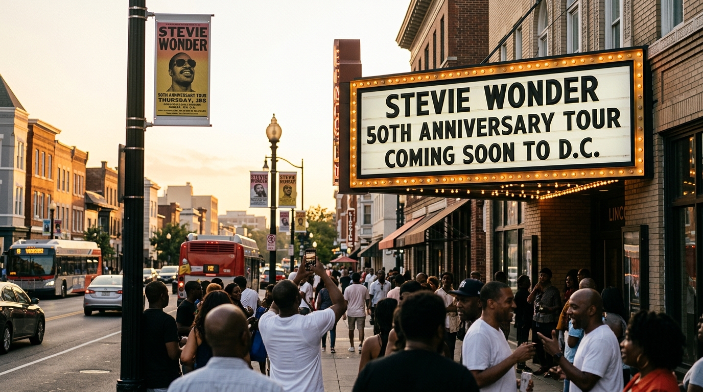 Stevie Wonder Announces Highly Anticipated DC Show for Iconic Album's 50th Anniversary Tour