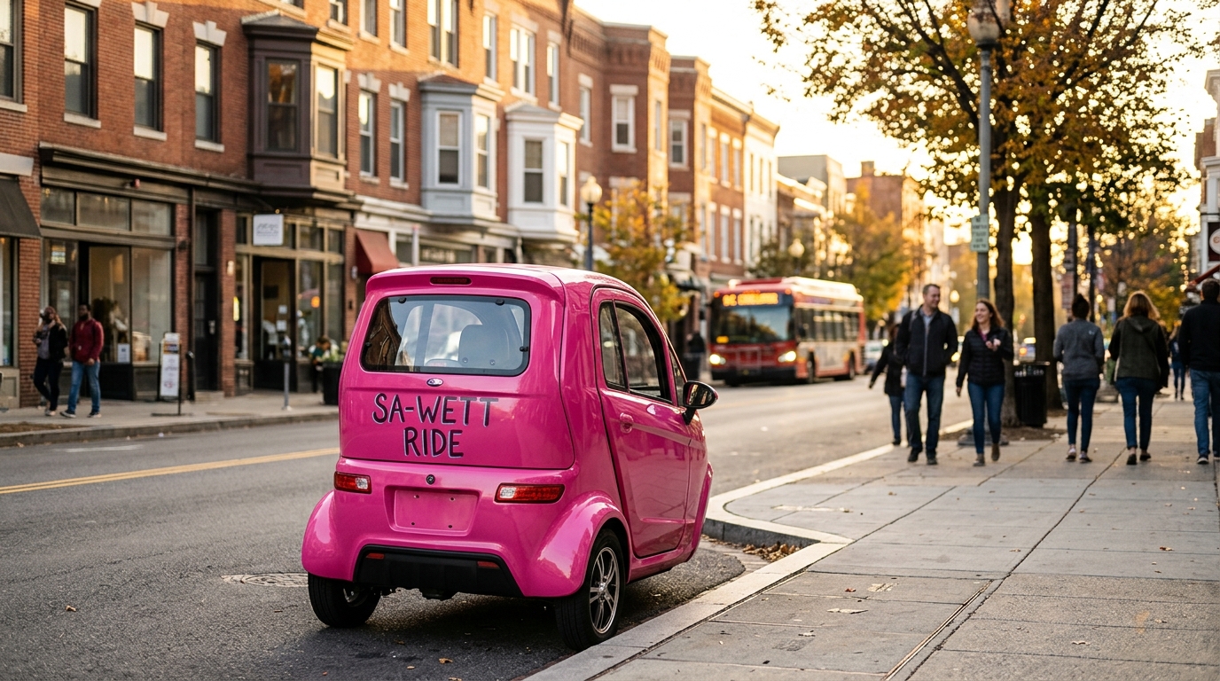 Pink "Sa-wett Ride" Sparks Joy on DC Streets, Captures Local Imagination