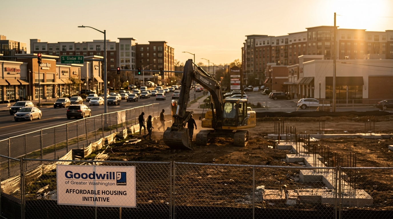 Demolition Complete: Construction Kicks Off for Goodwill's Mixed-Use Affordable Housing on S. Glebe Road in Arlington
