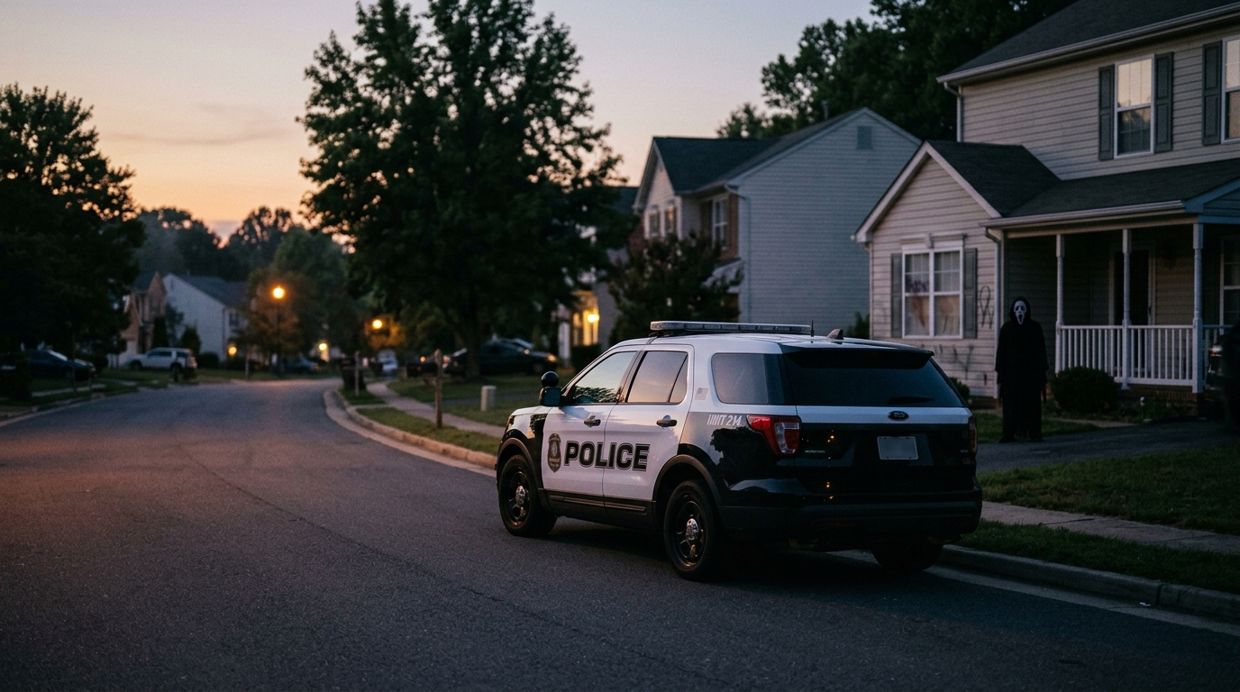 'Scream'-Masked Suspect Linked to Virginia Property Damage Spree, Police Investigate
