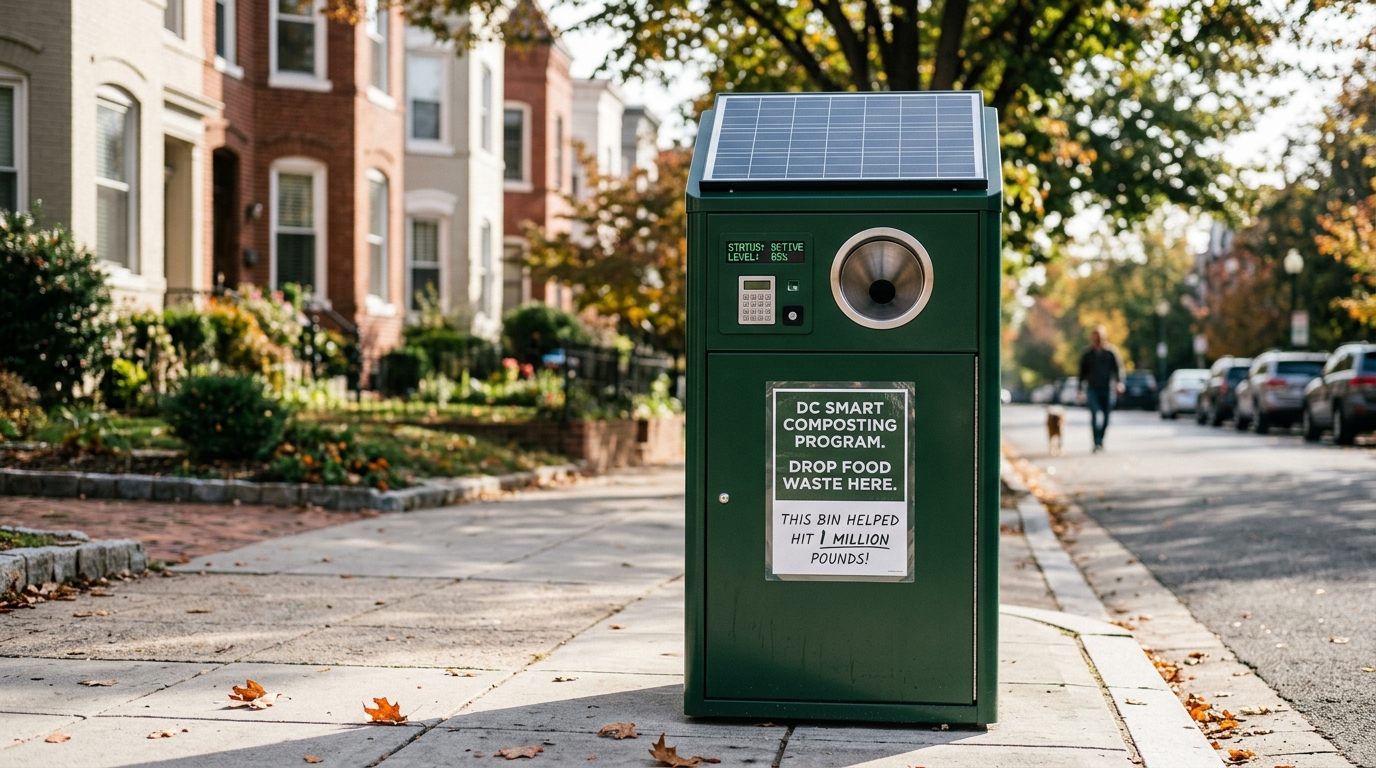 DC's Smart Composting Bins Hit 1 Million Pounds, Expanding Access Across the District