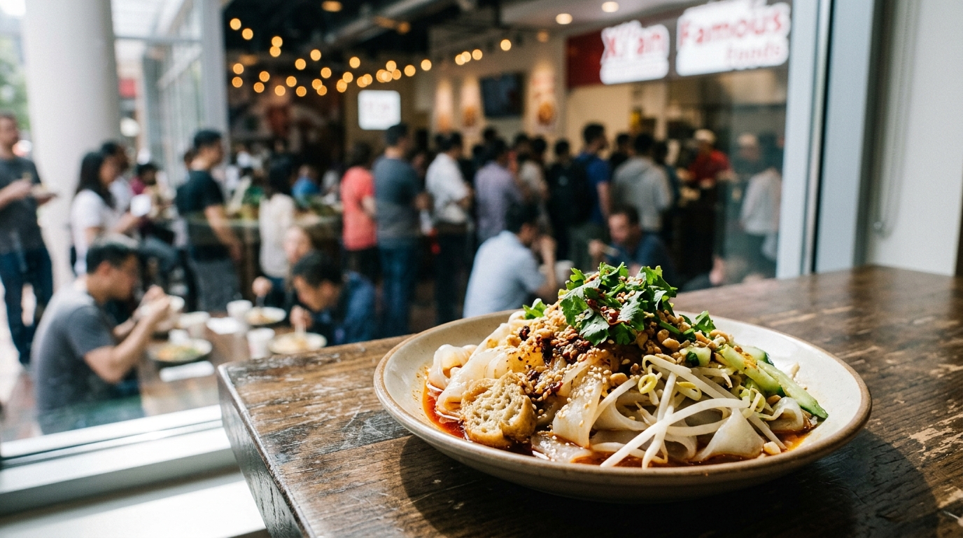 Xi'an Famous Foods Draws Big Crowds to Clarendon Opening