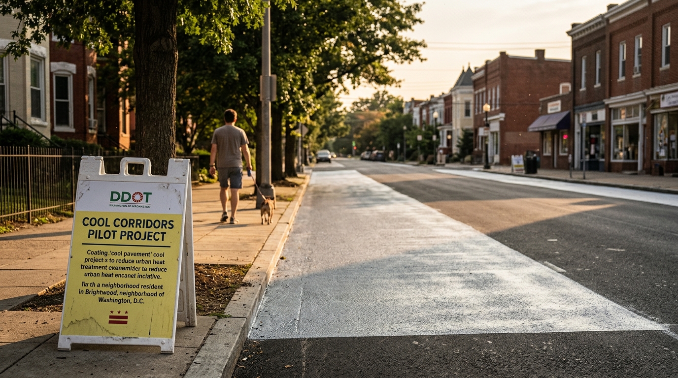 DDOT Kicks Off Cool Pavement Pilot in Brightwood to Combat Urban Heat