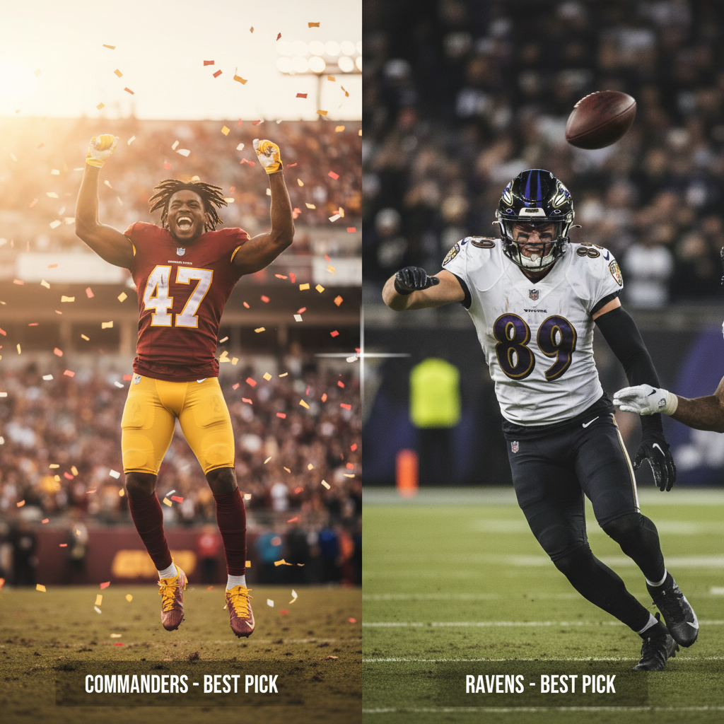CBS Sports Identifies Best and Worst NFL Draft Picks for Washington Commanders and Baltimore Ravens Over Five Years