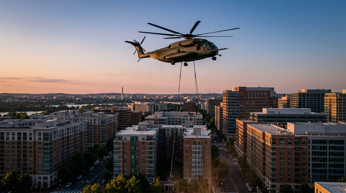 Helicopter's Dawn Ascent Startles Pentagon City Neighborhood