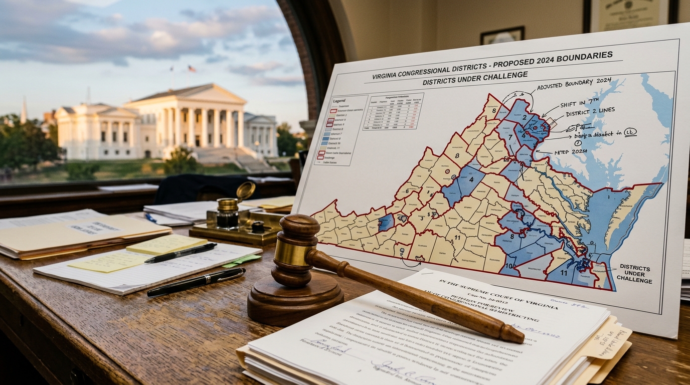 Virginia's New Congressional Map Sparks Political Firestorm, Former AG Vows Legal Battle