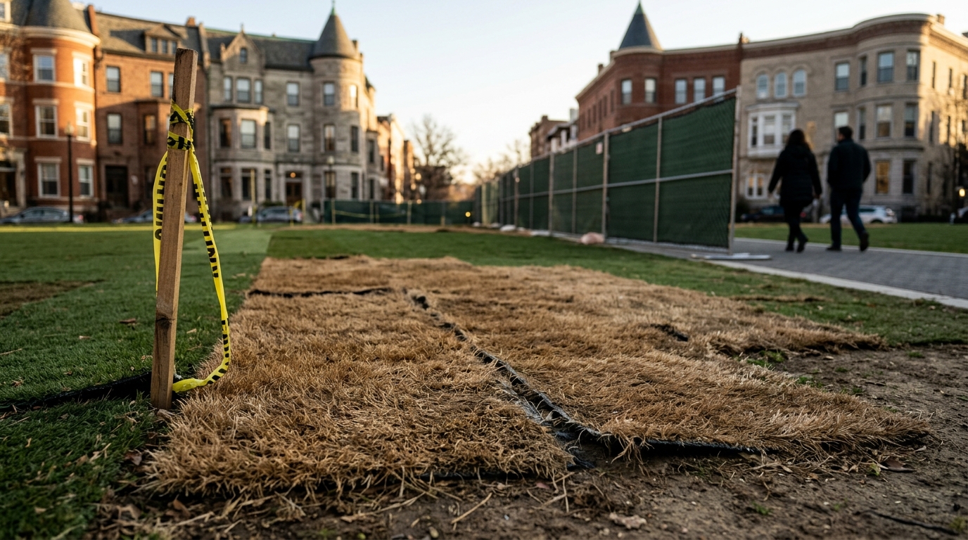 Logan Circle's Multi-Million Dollar Turf Renovation Turns Brown, Frustrating Residents