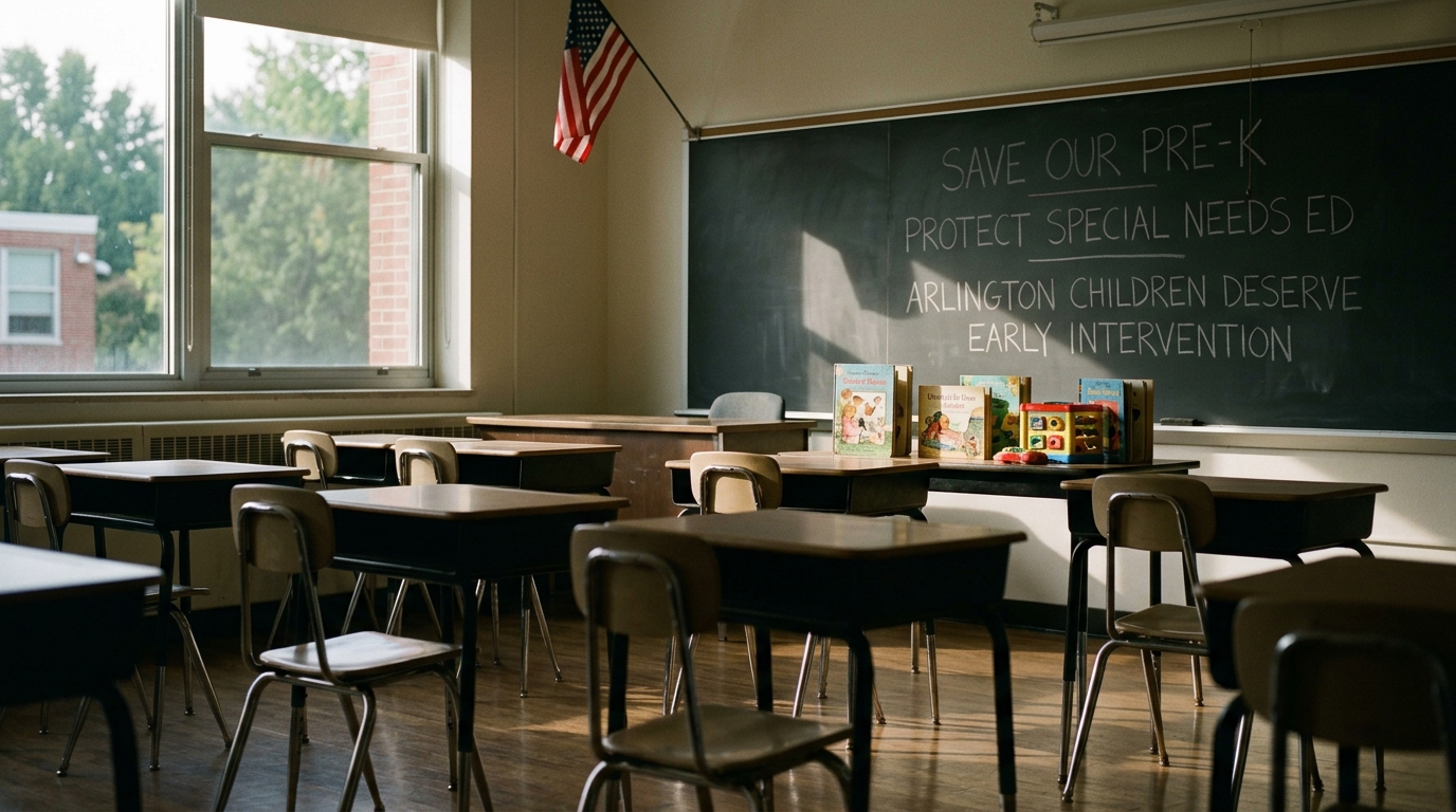 Arlington Parents Rally Against Proposed Cuts to Pre-K Program for Students with Disabilities
