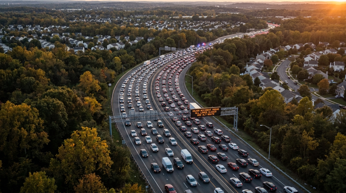 Fatal Crash Halts Southbound I-95 in Stafford, Creating Major Commute Disruption