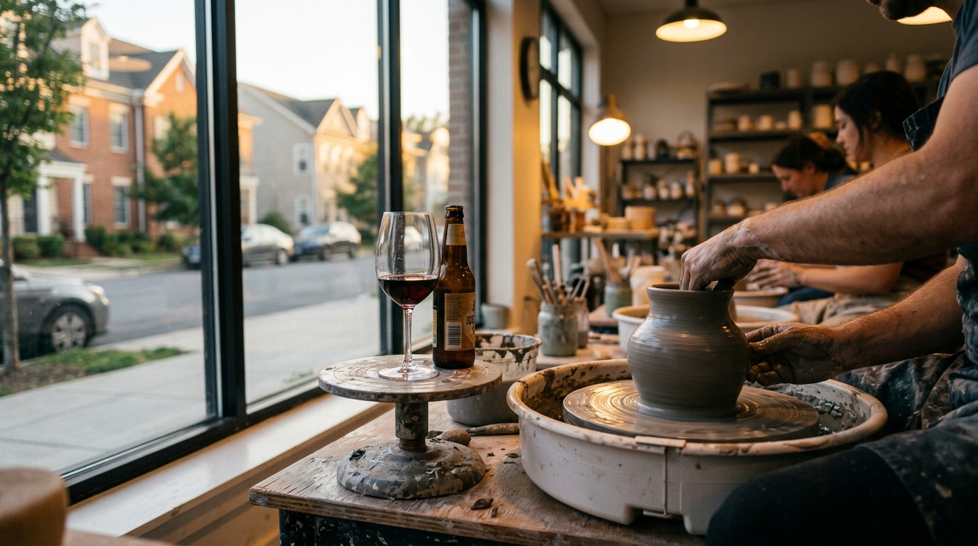 Spin the Wheel: Art House 7 Invites Arlington to BYOB Pottery Night This June