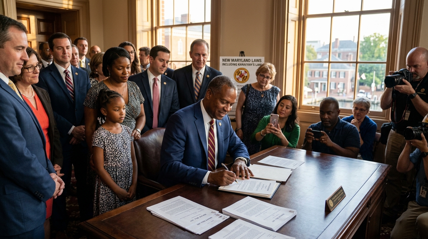 Governor Moore Enacts 197 New Laws for Maryland, Including "Kanaiyah's Law"