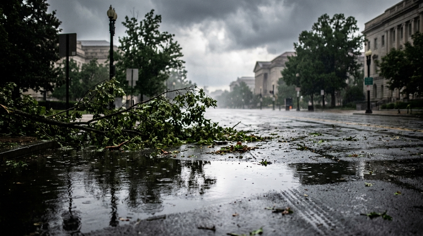 National Mall Marred by Downed Trees and Debris Days After Storm