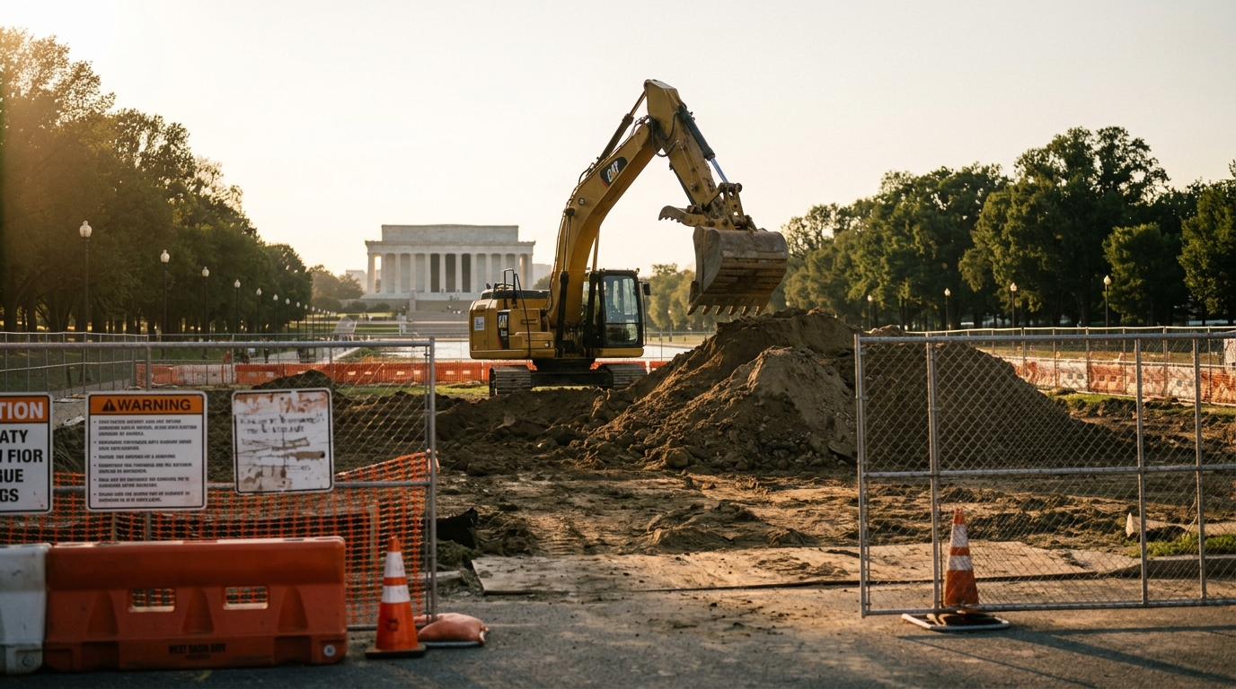 Excavation for Controversial Gilded Arch Near Lincoln Memorial Set to Begin in D.C.