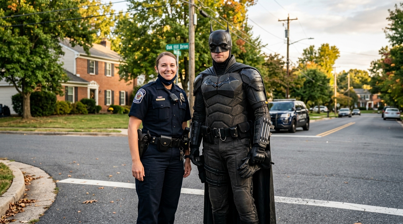 Batman Makes a Surprise Appearance During Montgomery County Traffic Stop