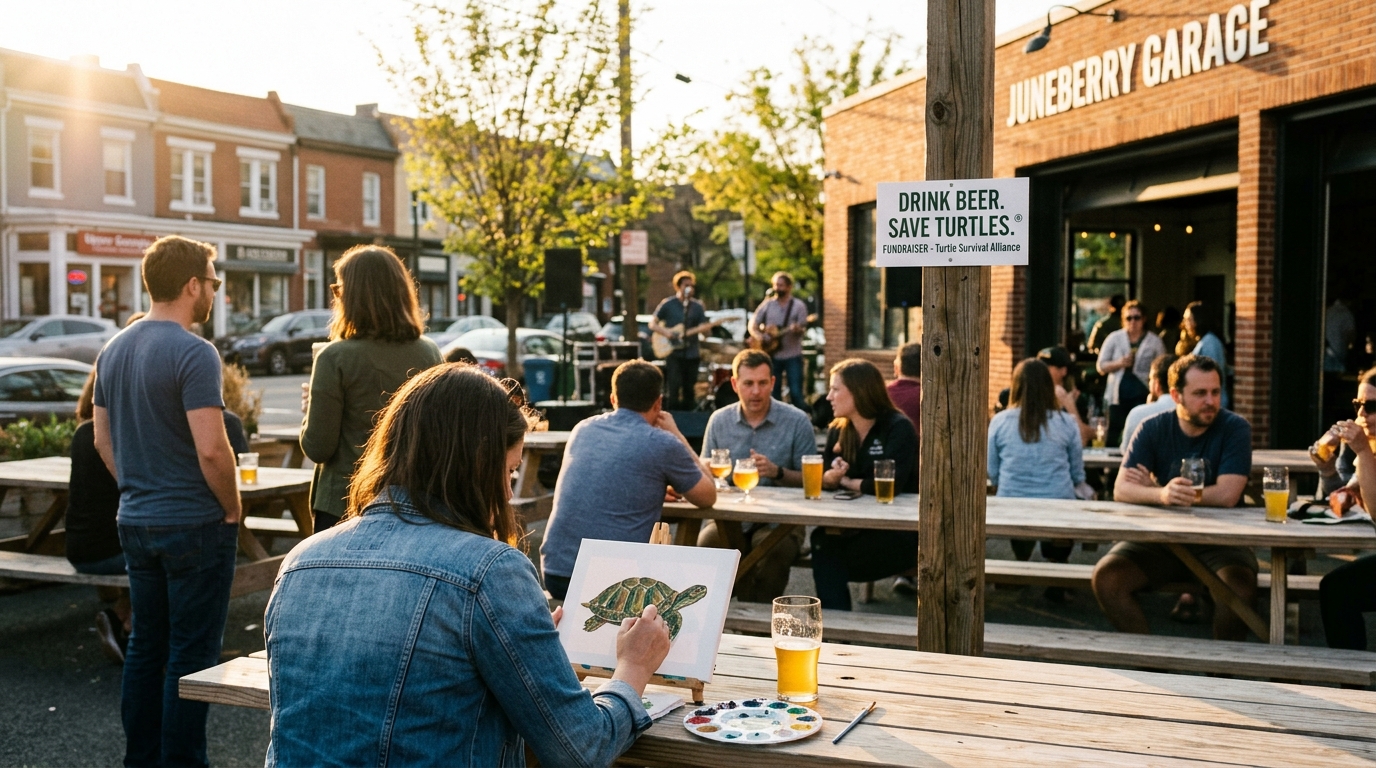 Drink Beer, Save Turtles: Juneberry Garage Hosts Fundraiser for Conservation in Upper Georgia Ave
