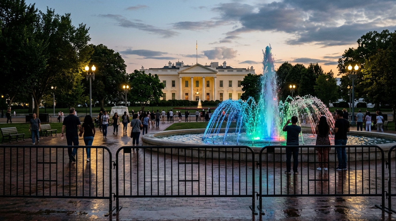 Lafayette Square Fountains Spark Curiosity with Dazzling New Colors