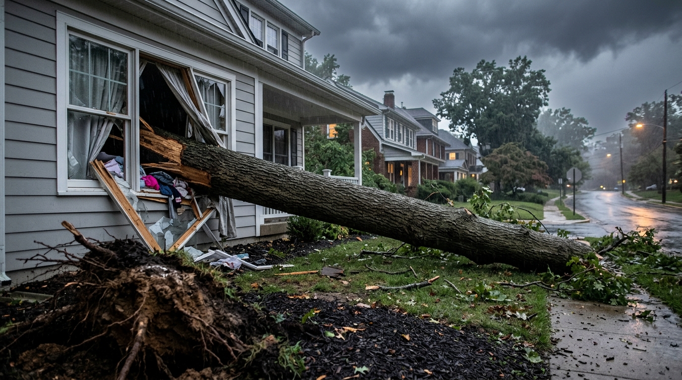 DMV Boy Recovers After Bedroom Trap: Fallen Tree Highlights Storm Dangers