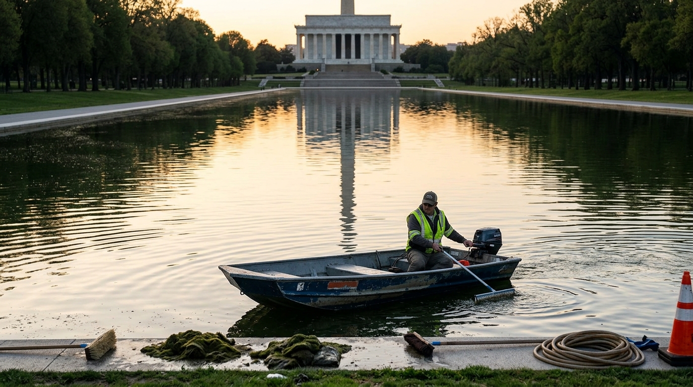 Federal Government Invests $2.7 Million to Clear Reflecting Pool's Persistent Algae
