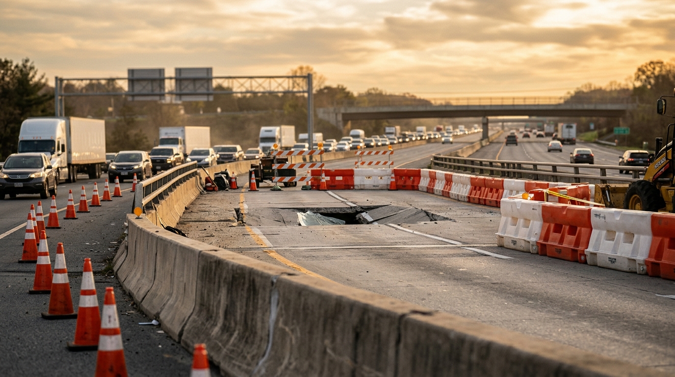 Howard County Bridge Puncture Snarls I-95 Traffic, Commuters Brace for Delays