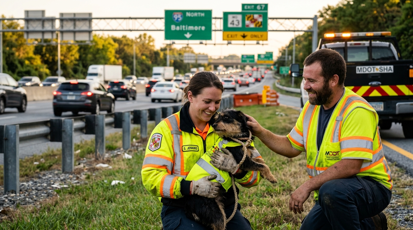 Maryland Highway Crew's Two-Month Effort Rescues Elusive Stray Dog