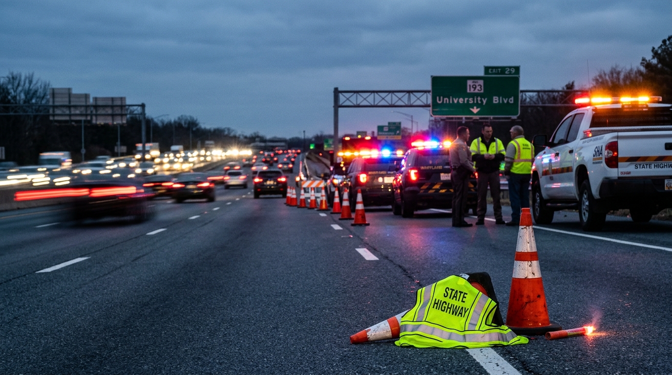 Maryland Highway Worker Killed on I-495 While Responding to Crash