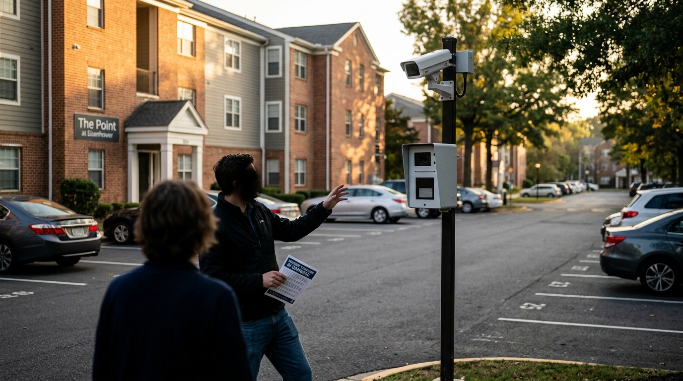 Alexandria Apartment Residents Voice Concerns Over AI Parking Cameras