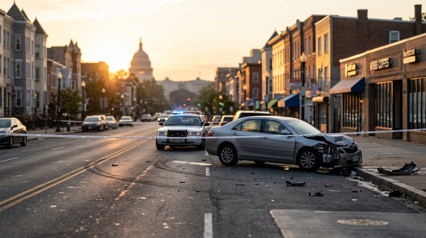 Driver Flees North Capitol Crash Scene with $14,000 in Unpaid Fines