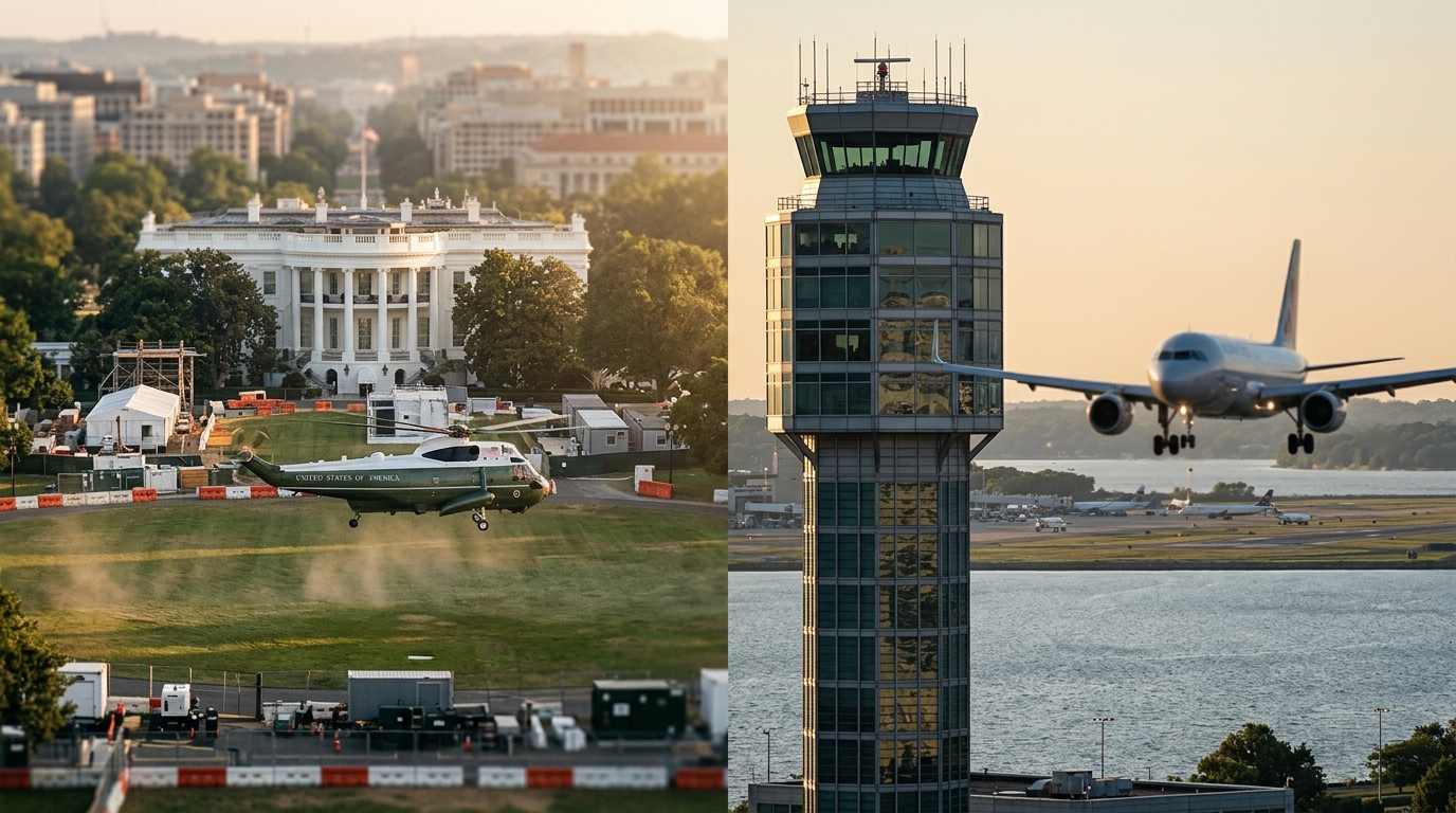 White House Construction Cited as Factor in Marine One Safety Lapse Near DCA