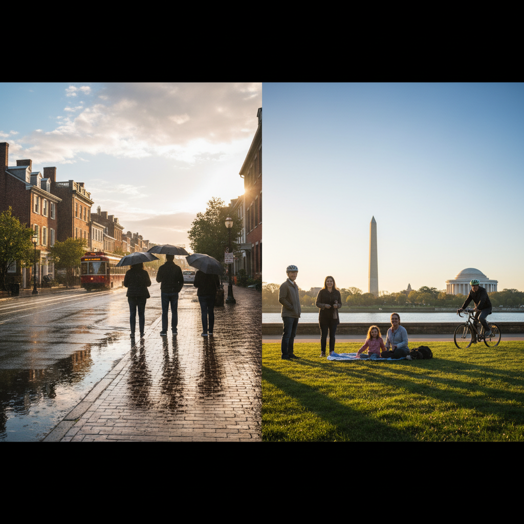DMV Forecast: Morning Showers Give Way to Warm 70s Afternoon Across Washington Region