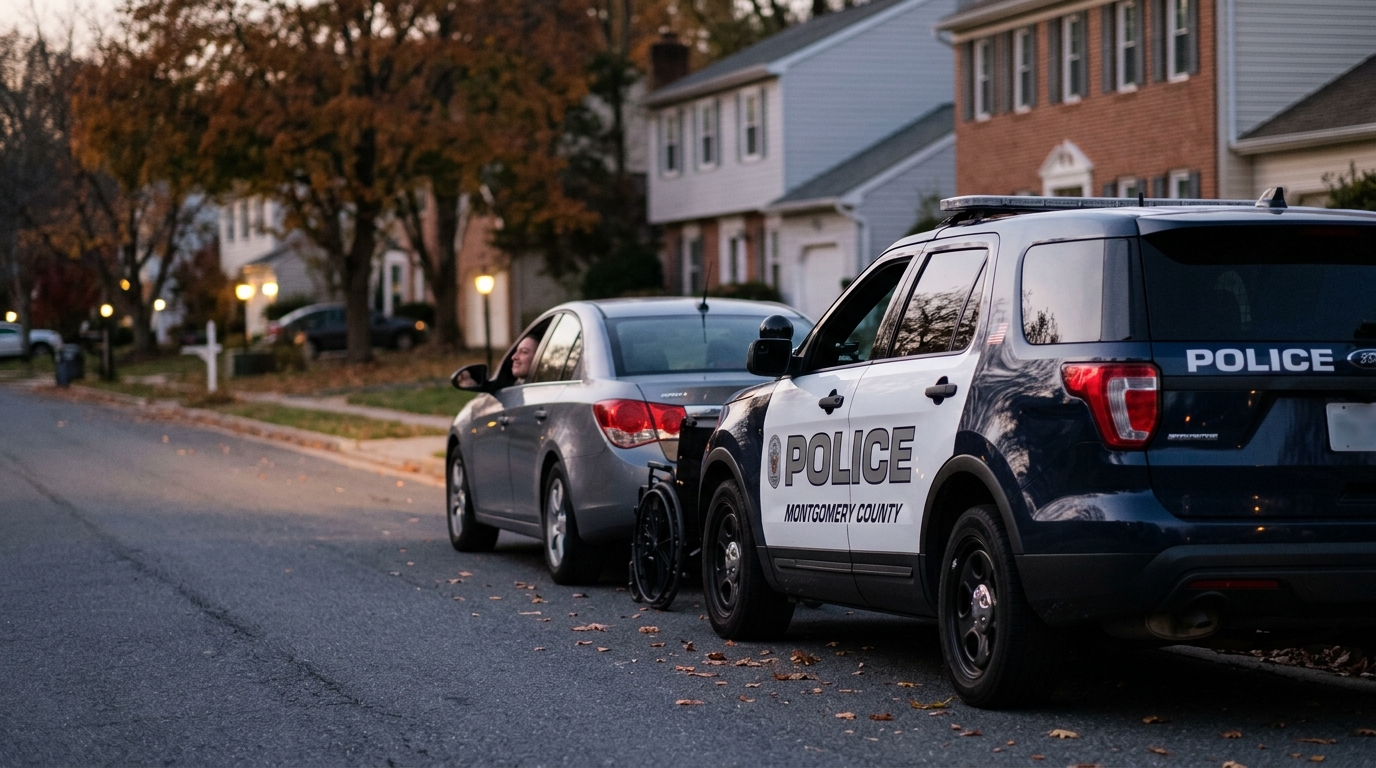 Montgomery County Police Host Mock Traffic Stops for Drivers with Disabilities