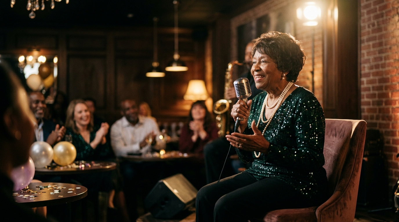 Alexandria Jazz Singer Marks 100th Birthday with Joyful Song