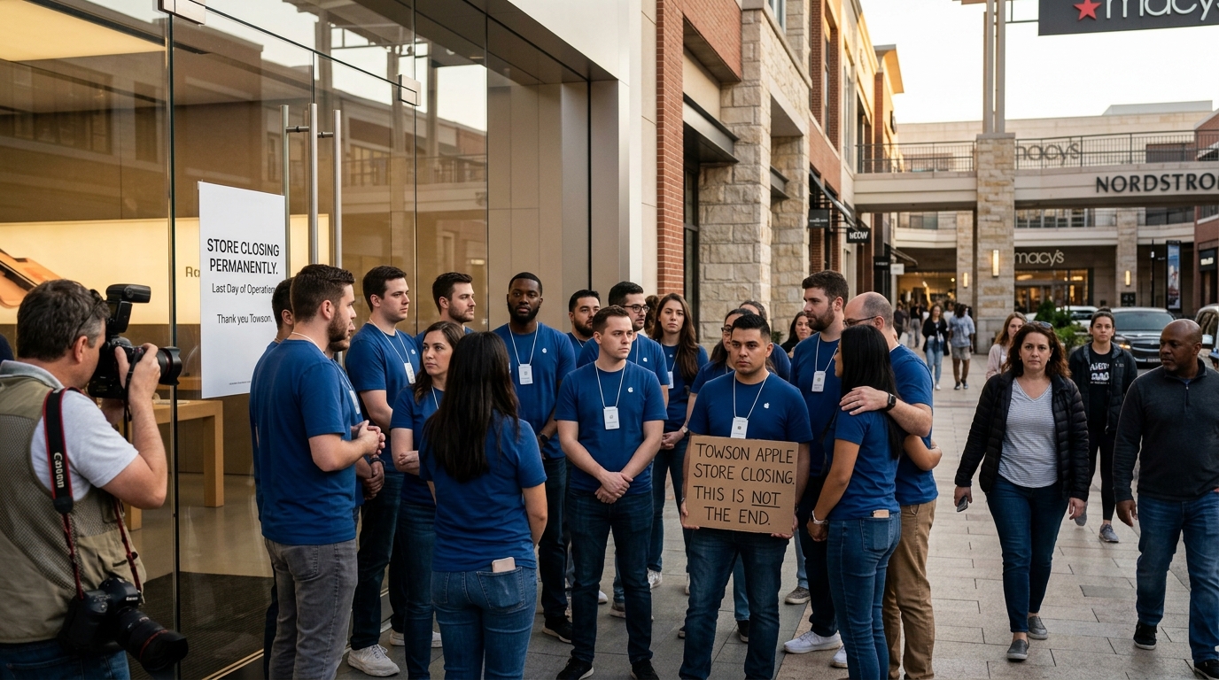 Towson Apple Store, First to Unionize, to Close, Sparking Outrage