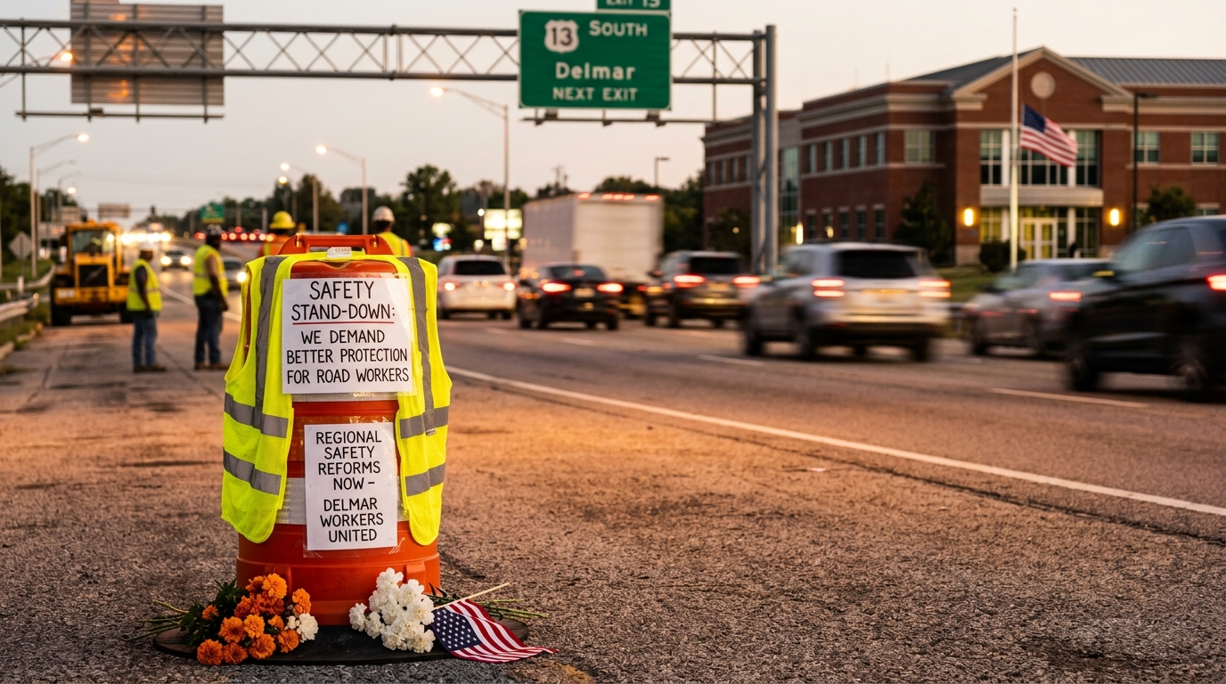 Following Delmar Highway Worker's Death, Union Demands Spark Regional Safety Calls
