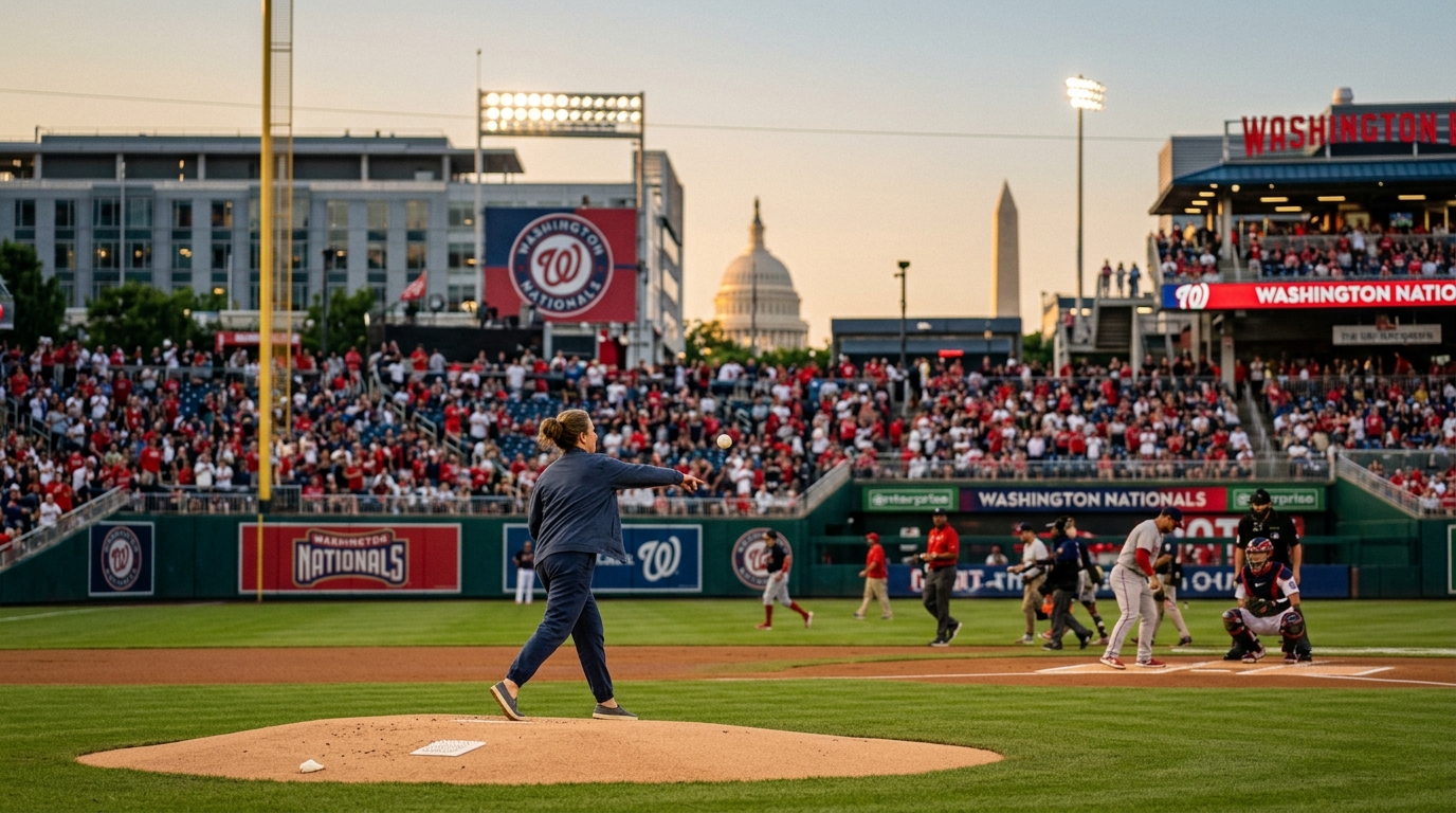 Annie Mae Takes the Mound: A Ceremonial First Pitch at Nationals Park